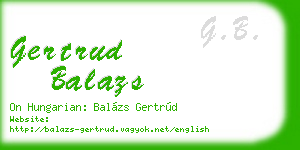 gertrud balazs business card